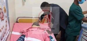 Bobi Wine with Zaake in the hospital
