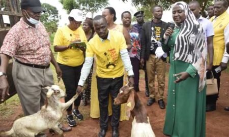 Museveni gifts chicks, goats to Luwero farmers in poverty fight campaign