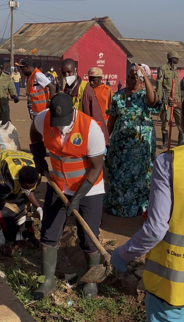 Area MP Sodo Aine Godfrey Kaguta Joins Residents in National Cleaning Day Exercise